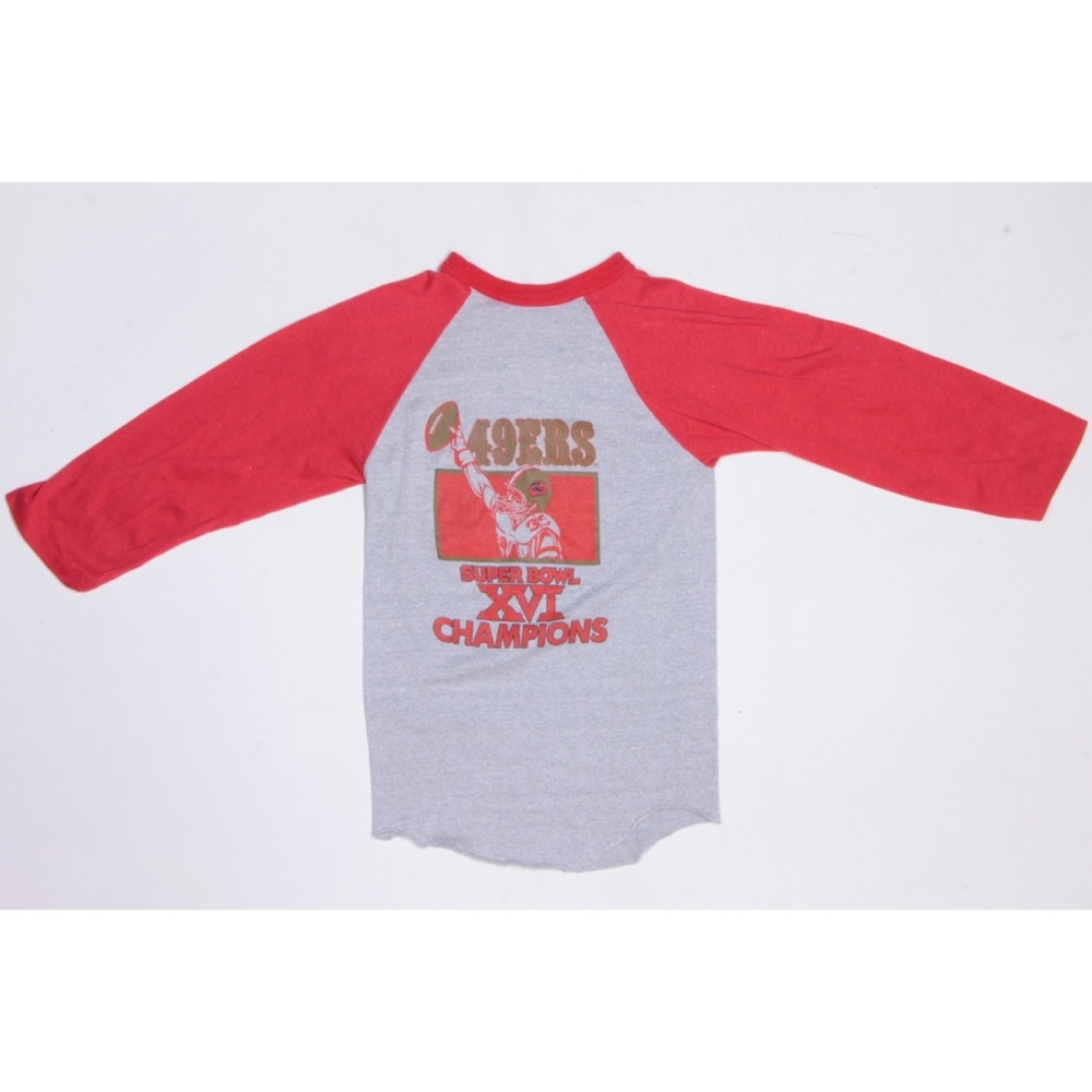 VIntage 49ERS Super Bowl XVI Raglan Jersey T Shirt